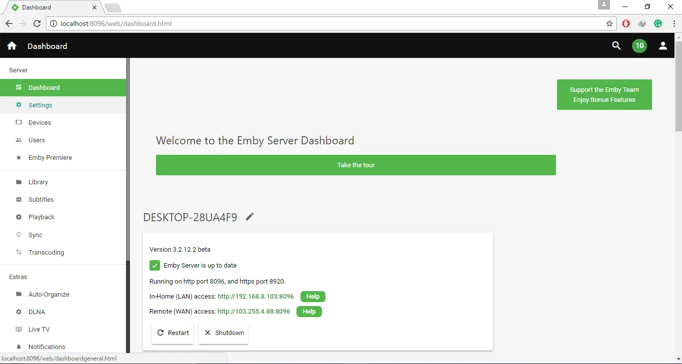 emby server linux