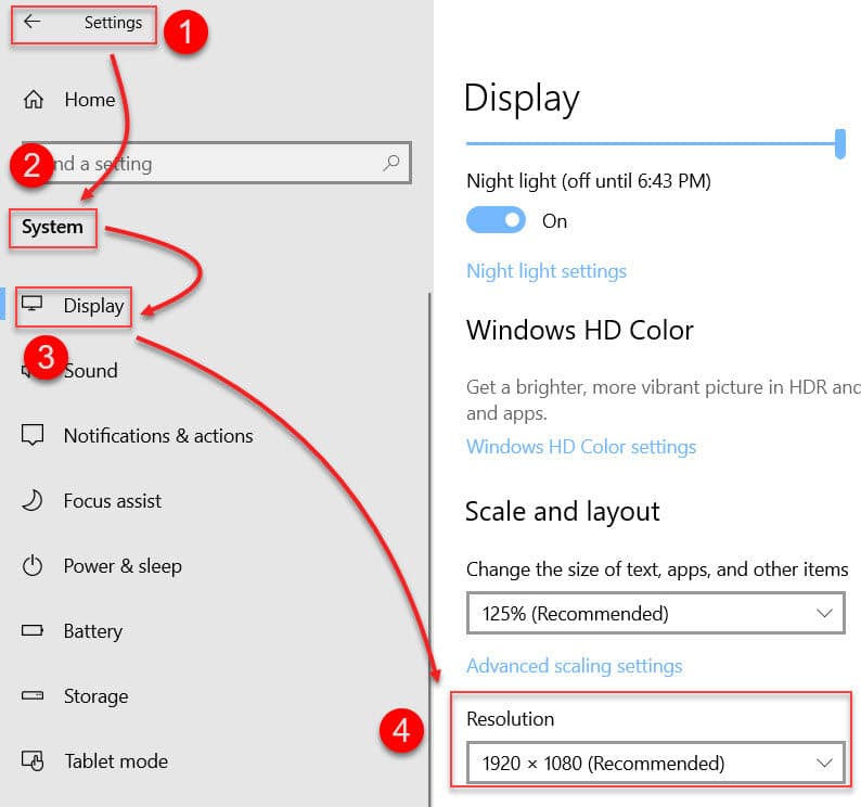 can t change resolution windows 10