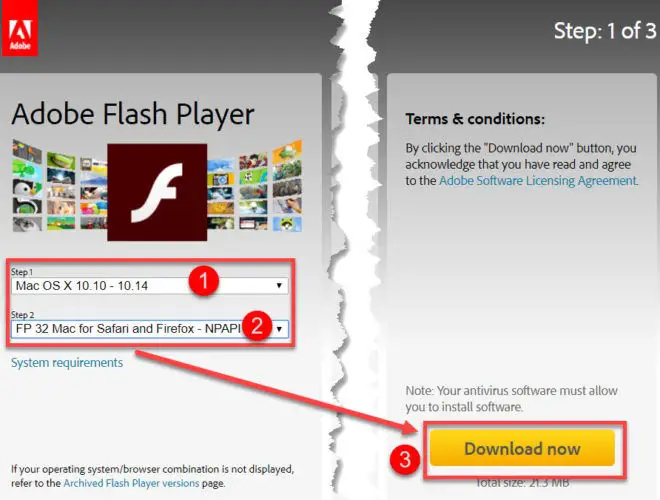 Install Adobe Flash Player 11.0.0