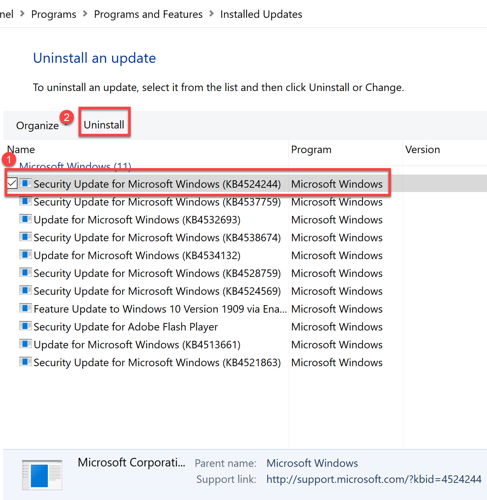 KB4524244 Update For Windows 10  Issues And Uninstall Guide - 12
