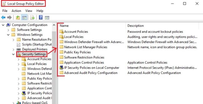 local security policy missing windows 10