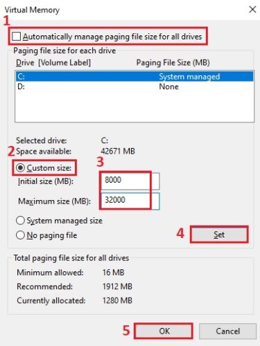 How To Determine And Set Optimal Pagefile Size In Windows 10