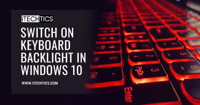 Switch on keyboard backlight in Windows 10