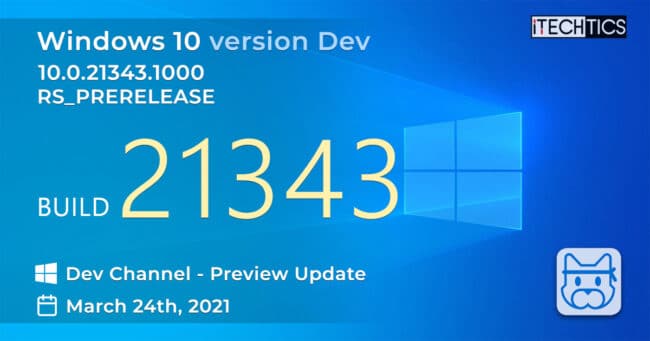 Windows 10 Insider Preview Build 21343