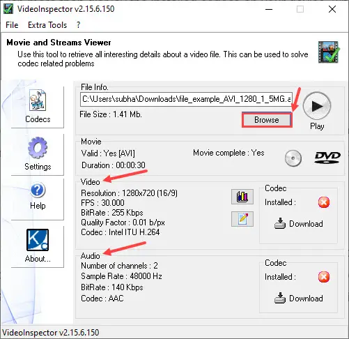 video codec for windows 10