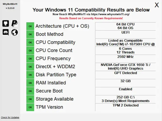 windows 11 requirements checker tool