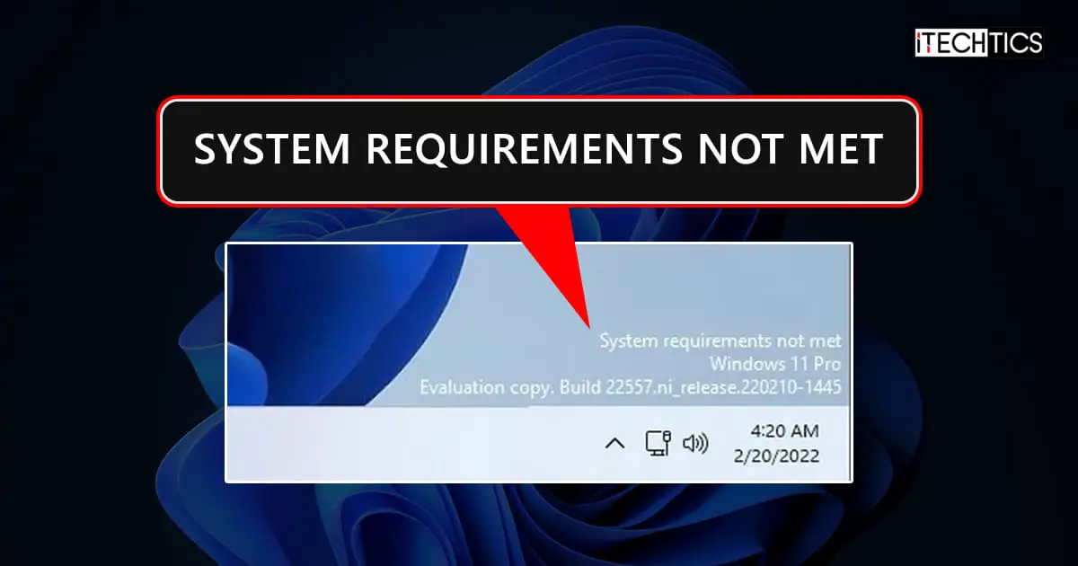 System Requirements Not Met Windows 11