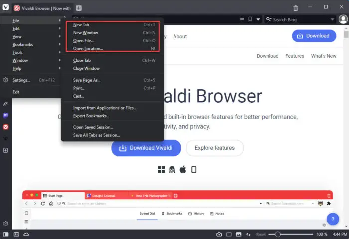 New Private Window disabled in Vivaldi