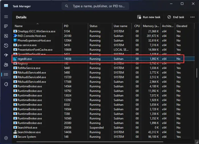 Confirm whether program is running with non-elevated rights